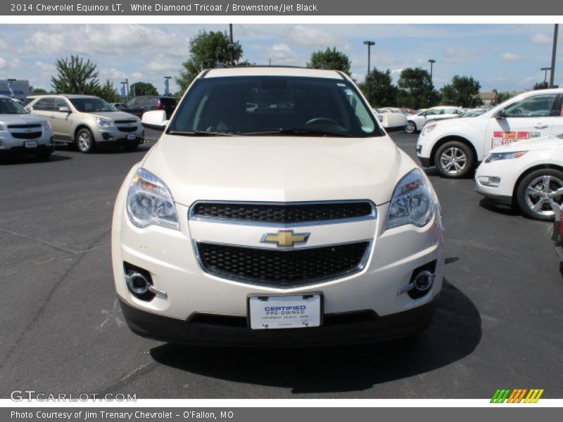 White Diamond Tricoat / Brownstone/Jet Black 2014 Chevrolet Equinox LT