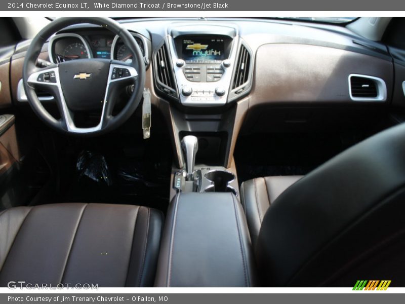 White Diamond Tricoat / Brownstone/Jet Black 2014 Chevrolet Equinox LT