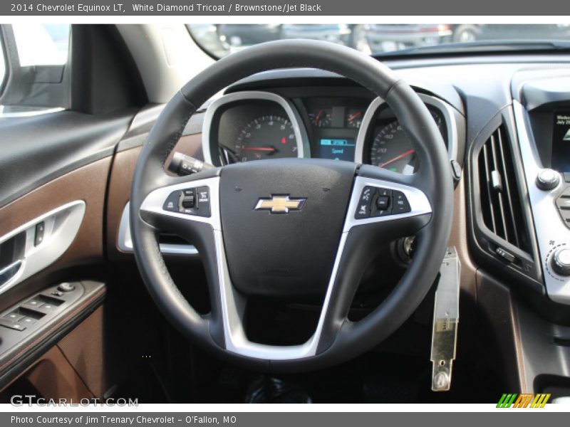 White Diamond Tricoat / Brownstone/Jet Black 2014 Chevrolet Equinox LT