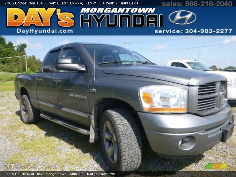Patriot Blue Pearl / Khaki Beige 2006 Dodge Ram 1500 Sport Quad Cab 4x4