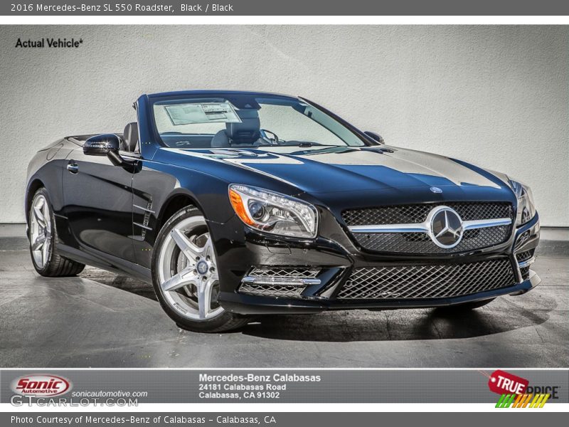 Black / Black 2016 Mercedes-Benz SL 550 Roadster