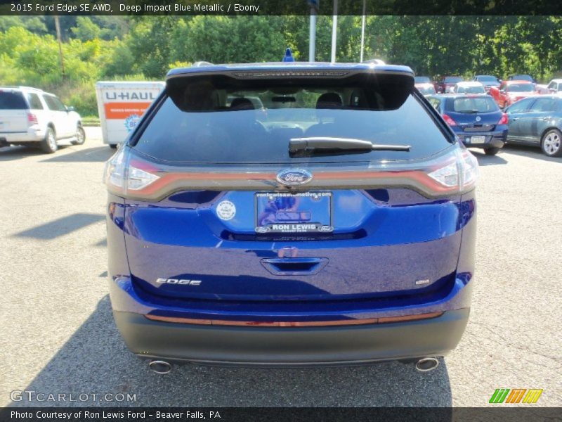 Deep Impact Blue Metallic / Ebony 2015 Ford Edge SE AWD
