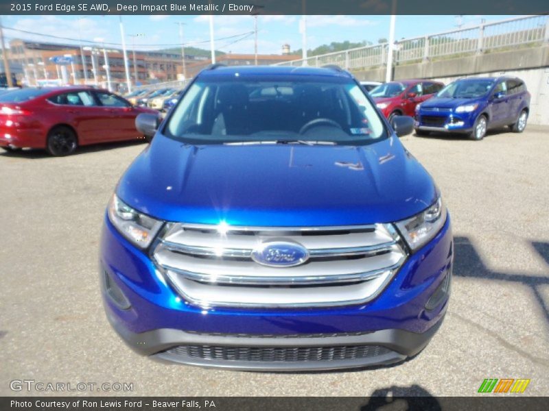 Deep Impact Blue Metallic / Ebony 2015 Ford Edge SE AWD