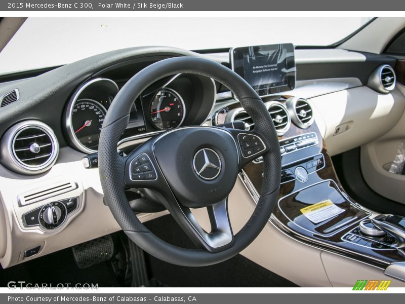 Polar White / Silk Beige/Black 2015 Mercedes-Benz C 300