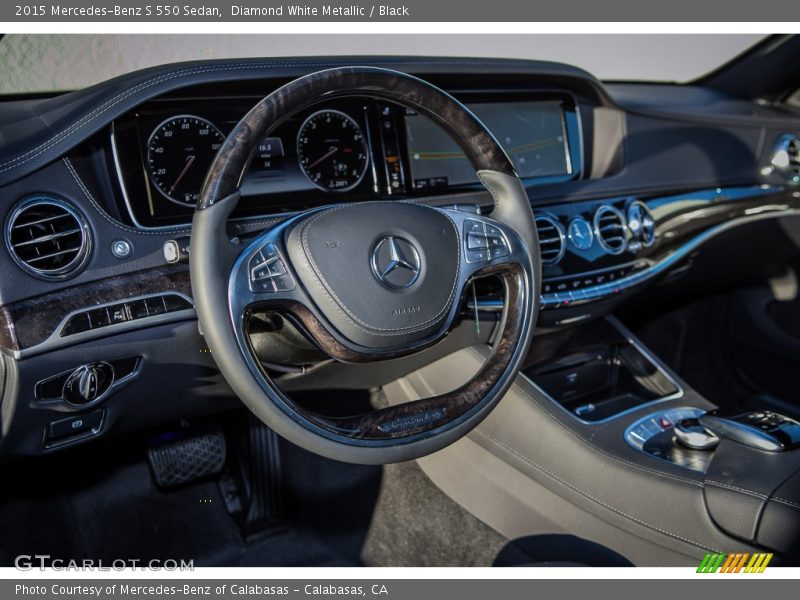 Diamond White Metallic / Black 2015 Mercedes-Benz S 550 Sedan