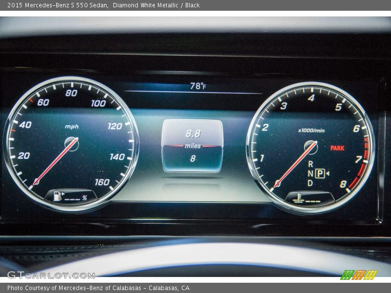 Diamond White Metallic / Black 2015 Mercedes-Benz S 550 Sedan