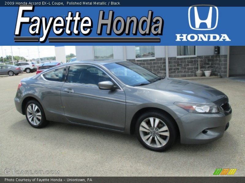 Polished Metal Metallic / Black 2009 Honda Accord EX-L Coupe