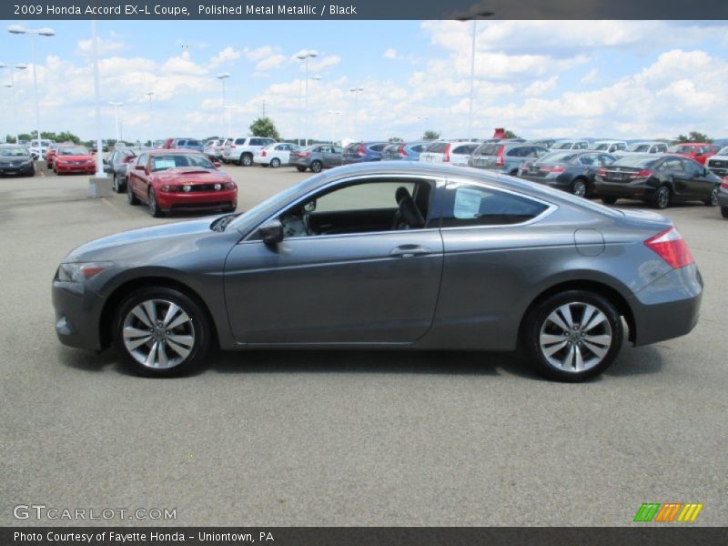 Polished Metal Metallic / Black 2009 Honda Accord EX-L Coupe