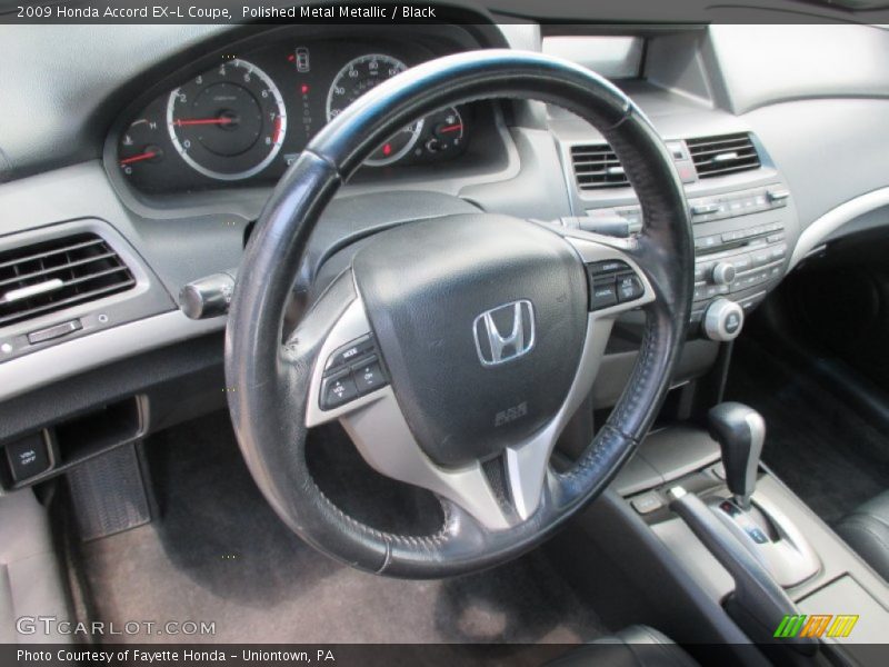 Polished Metal Metallic / Black 2009 Honda Accord EX-L Coupe