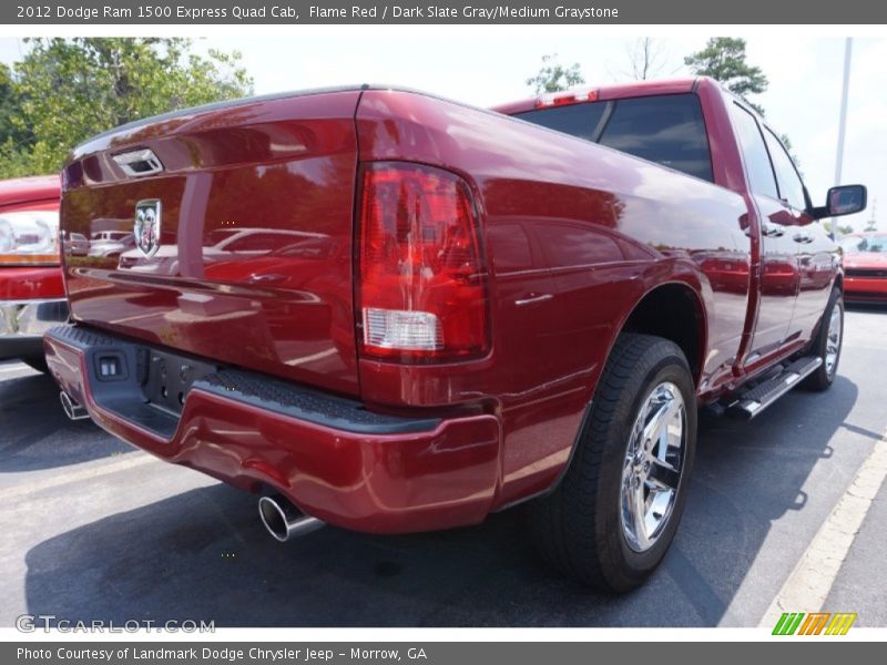 Flame Red / Dark Slate Gray/Medium Graystone 2012 Dodge Ram 1500 Express Quad Cab