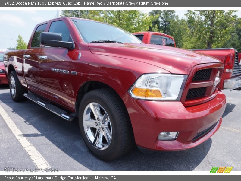 Flame Red / Dark Slate Gray/Medium Graystone 2012 Dodge Ram 1500 Express Quad Cab