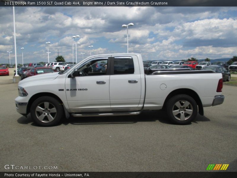 Bright White / Dark Slate Gray/Medium Graystone 2011 Dodge Ram 1500 SLT Quad Cab 4x4