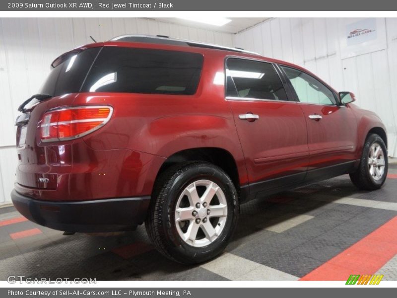 Red Jewel Tintcoat / Black 2009 Saturn Outlook XR AWD