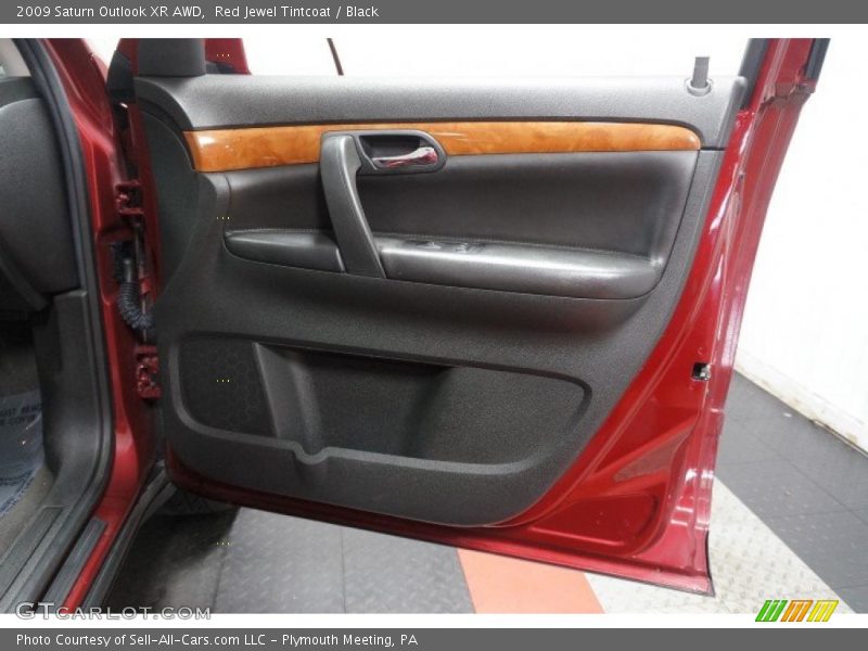 Red Jewel Tintcoat / Black 2009 Saturn Outlook XR AWD