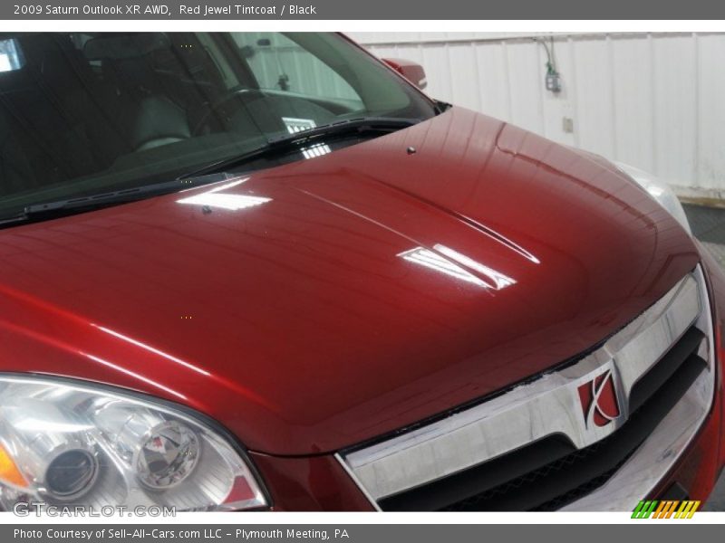 Red Jewel Tintcoat / Black 2009 Saturn Outlook XR AWD