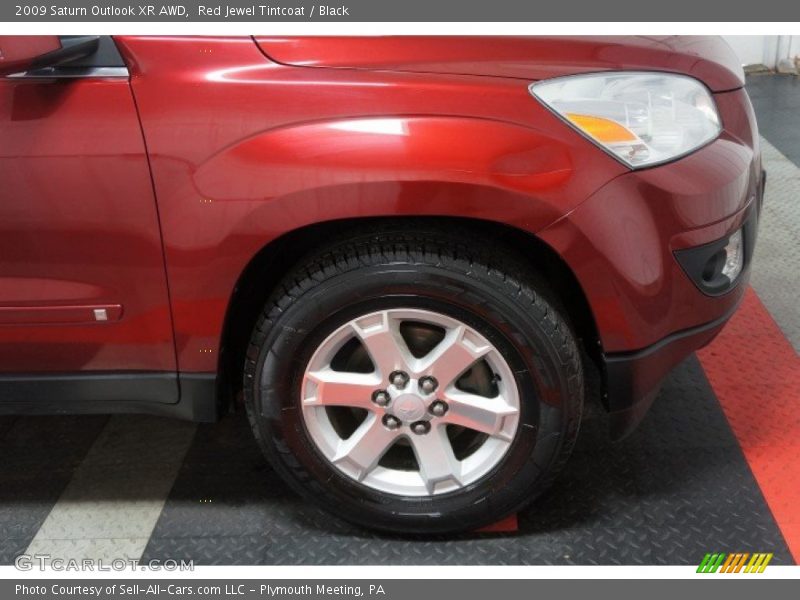 Red Jewel Tintcoat / Black 2009 Saturn Outlook XR AWD