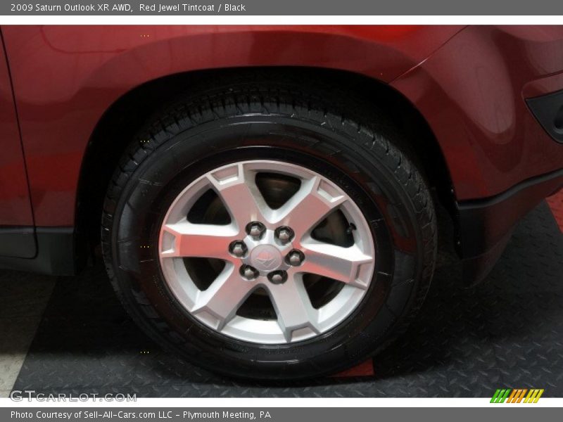 Red Jewel Tintcoat / Black 2009 Saturn Outlook XR AWD