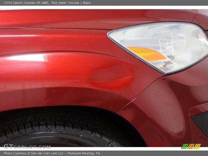 Red Jewel Tintcoat / Black 2009 Saturn Outlook XR AWD