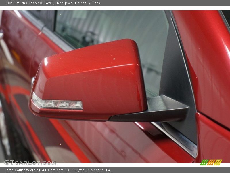 Red Jewel Tintcoat / Black 2009 Saturn Outlook XR AWD