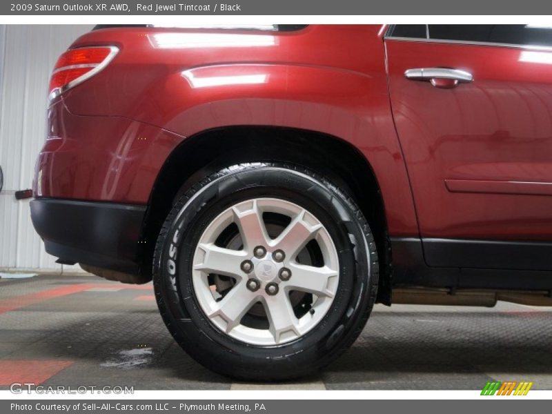 Red Jewel Tintcoat / Black 2009 Saturn Outlook XR AWD