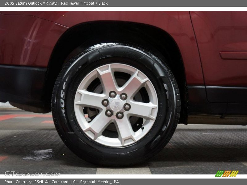 Red Jewel Tintcoat / Black 2009 Saturn Outlook XR AWD