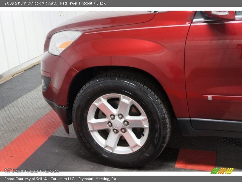 Red Jewel Tintcoat / Black 2009 Saturn Outlook XR AWD