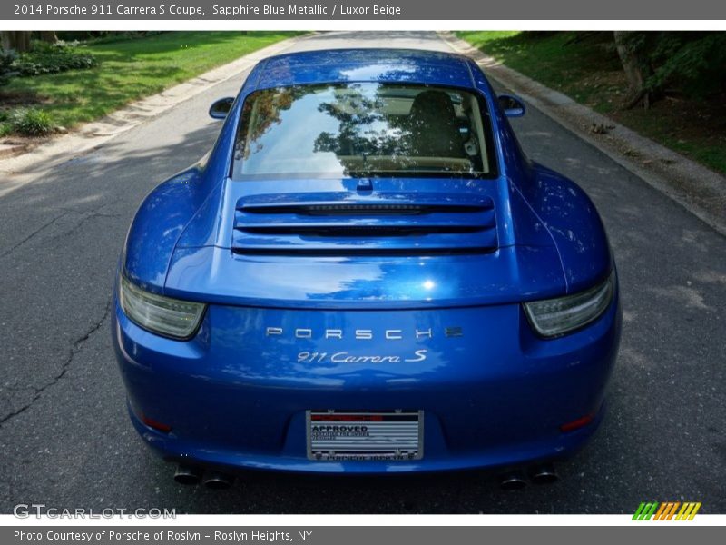 Sapphire Blue Metallic / Luxor Beige 2014 Porsche 911 Carrera S Coupe