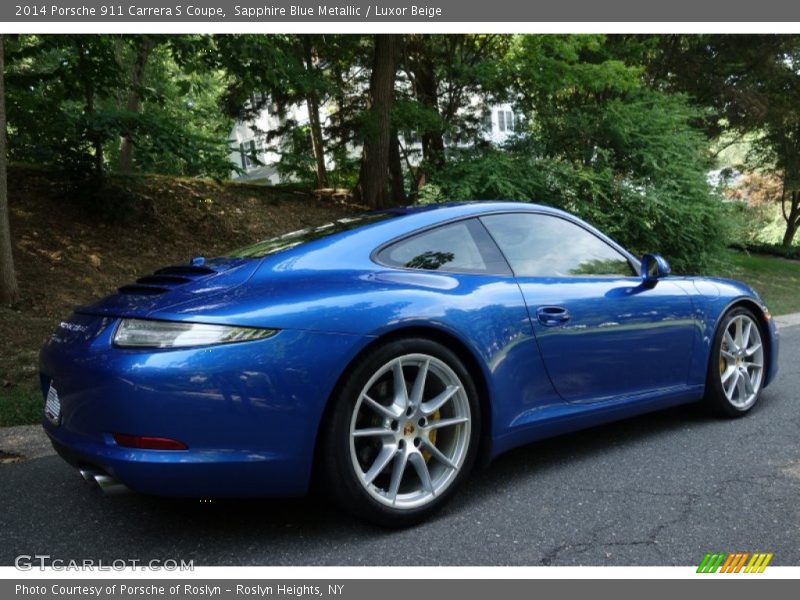 Sapphire Blue Metallic / Luxor Beige 2014 Porsche 911 Carrera S Coupe
