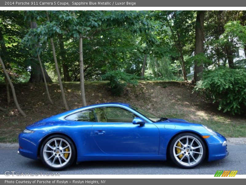 Sapphire Blue Metallic / Luxor Beige 2014 Porsche 911 Carrera S Coupe