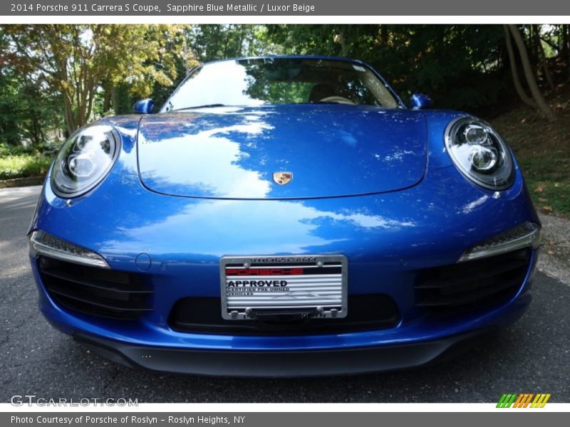 Sapphire Blue Metallic / Luxor Beige 2014 Porsche 911 Carrera S Coupe