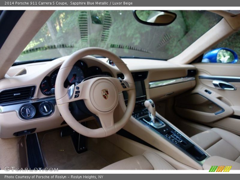 Sapphire Blue Metallic / Luxor Beige 2014 Porsche 911 Carrera S Coupe
