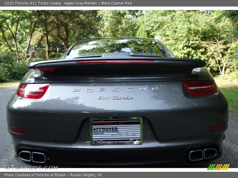 Agate Grey Metallic / Black/Garnet Red 2015 Porsche 911 Turbo Coupe