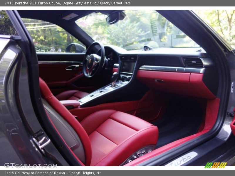 Agate Grey Metallic / Black/Garnet Red 2015 Porsche 911 Turbo Coupe