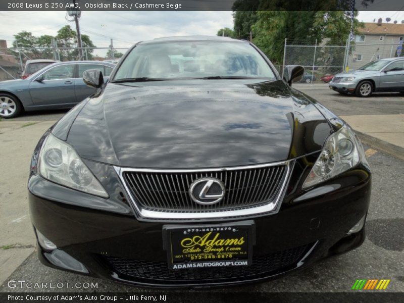 Obsidian Black / Cashmere Beige 2008 Lexus IS 250 AWD