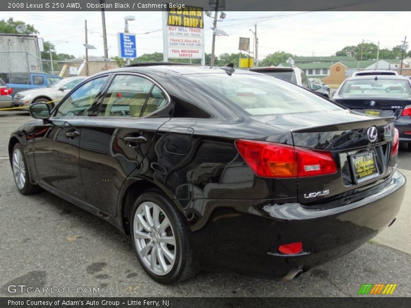 Obsidian Black / Cashmere Beige 2008 Lexus IS 250 AWD