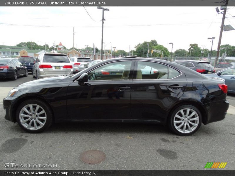 Obsidian Black / Cashmere Beige 2008 Lexus IS 250 AWD