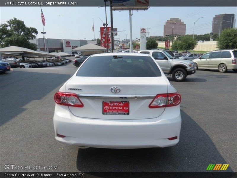 Super White / Ash 2013 Toyota Corolla L