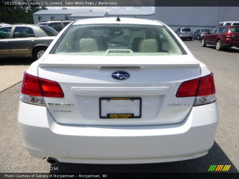 Satin White Pearl / Warm Ivory 2011 Subaru Legacy 2.5i Limited