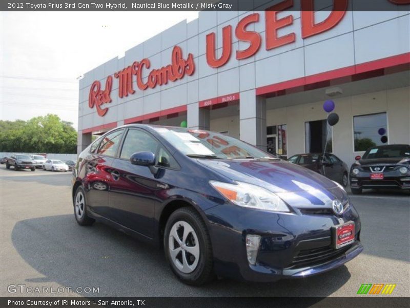 Nautical Blue Metallic / Misty Gray 2012 Toyota Prius 3rd Gen Two Hybrid