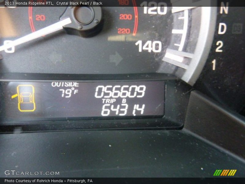 Crystal Black Pearl / Black 2013 Honda Ridgeline RTL