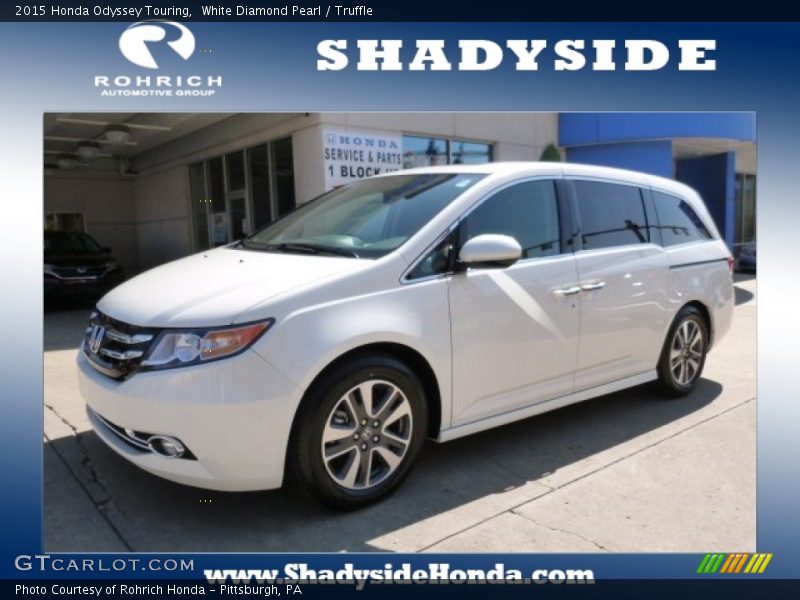 White Diamond Pearl / Truffle 2015 Honda Odyssey Touring