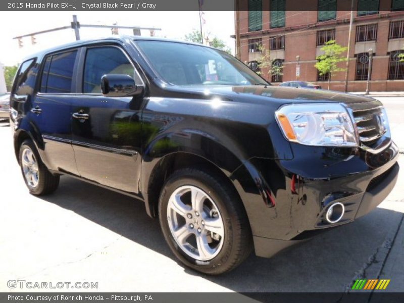 Crystal Black Pearl / Gray 2015 Honda Pilot EX-L