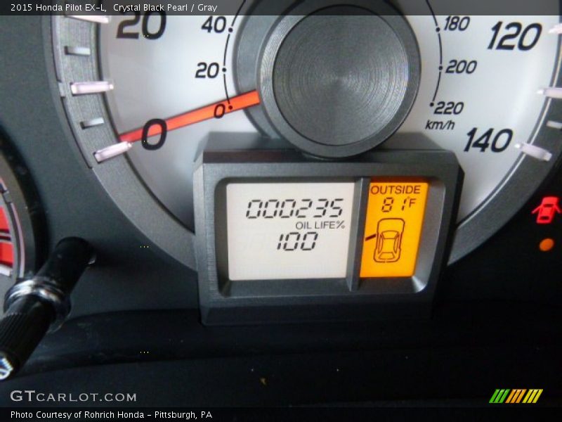 Crystal Black Pearl / Gray 2015 Honda Pilot EX-L