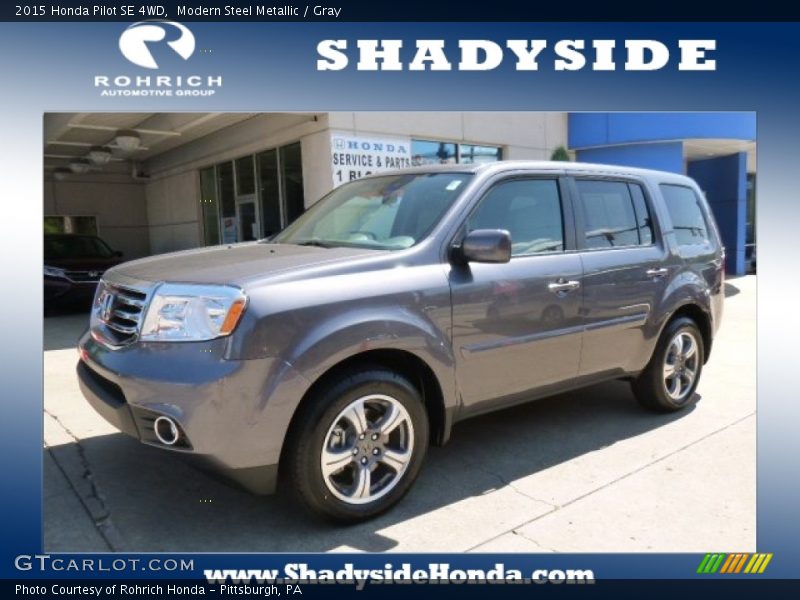 Modern Steel Metallic / Gray 2015 Honda Pilot SE 4WD