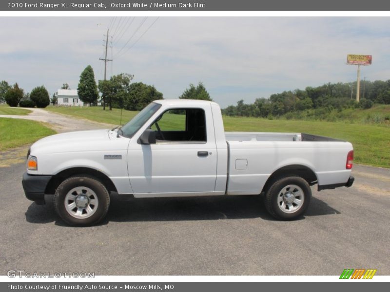 Oxford White / Medium Dark Flint 2010 Ford Ranger XL Regular Cab