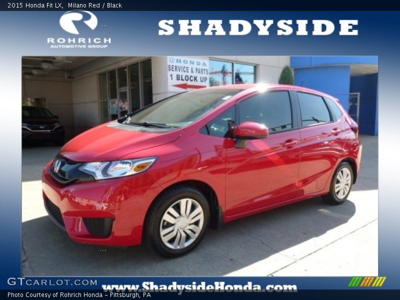 Milano Red / Black 2015 Honda Fit LX