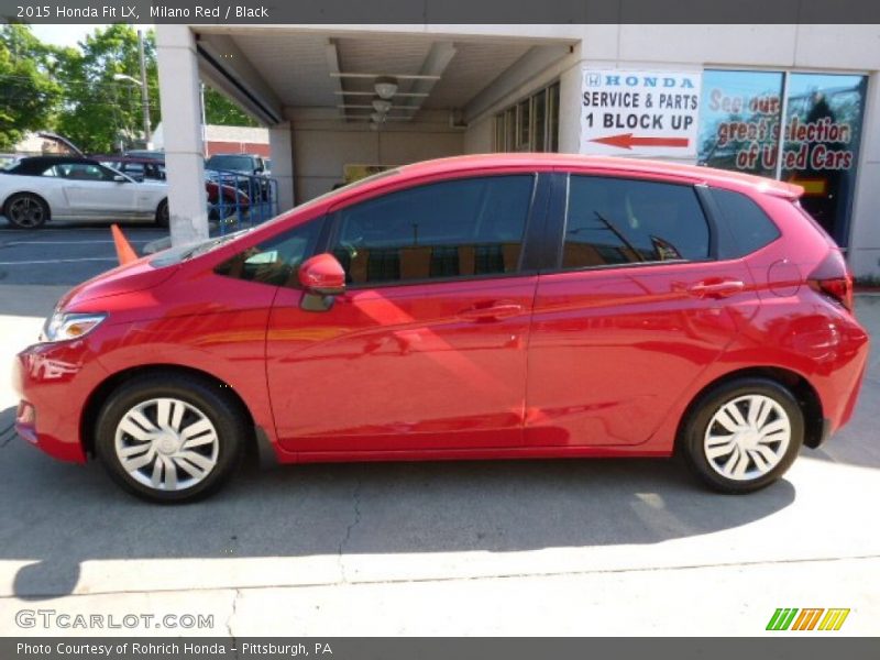 Milano Red / Black 2015 Honda Fit LX