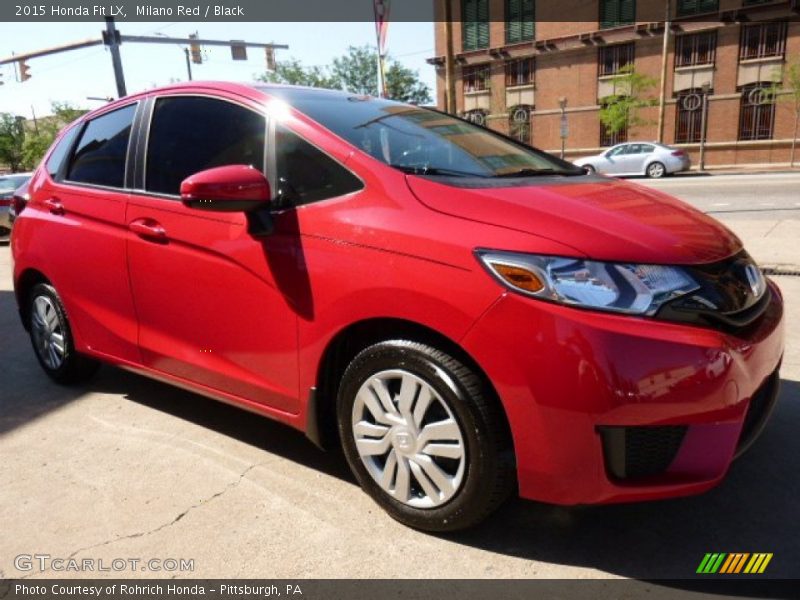 Milano Red / Black 2015 Honda Fit LX