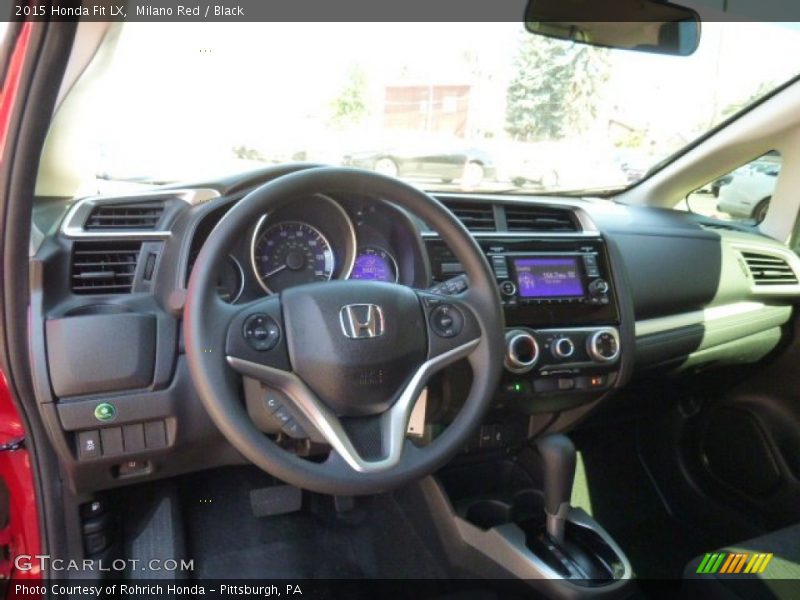 Milano Red / Black 2015 Honda Fit LX
