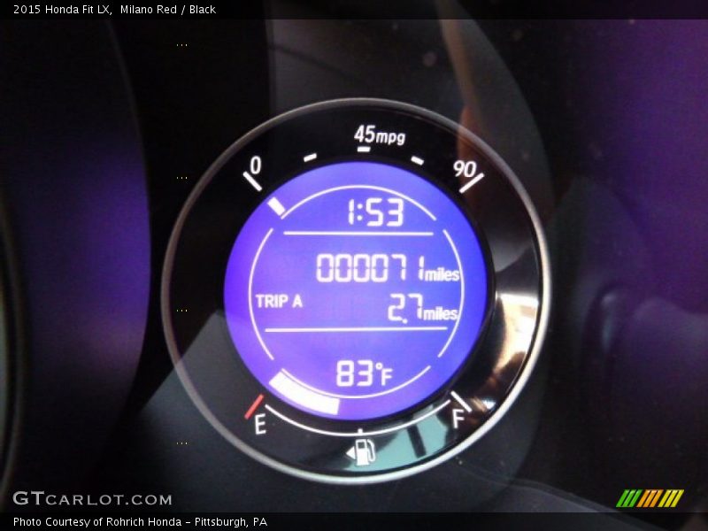 Milano Red / Black 2015 Honda Fit LX